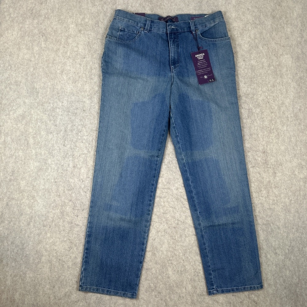 Gloria Vanderbilt Women's Amanda Classic Straight Jeans Size 14 Short NWT